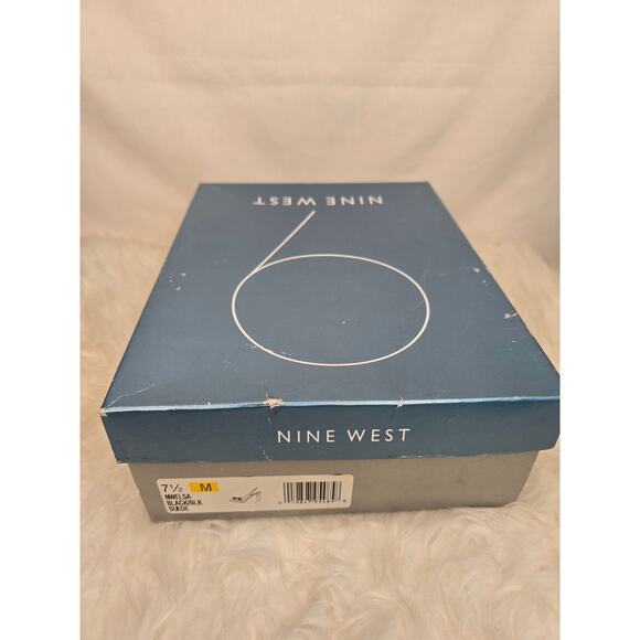 Nine West Nwelsa black suede slingback platform heels - Picture 4 of 10